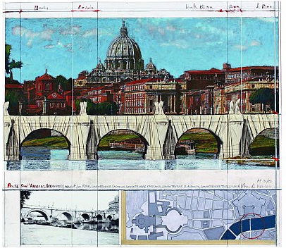 Christo and Jeanne-Claude - Ponte S. Angelo,...
