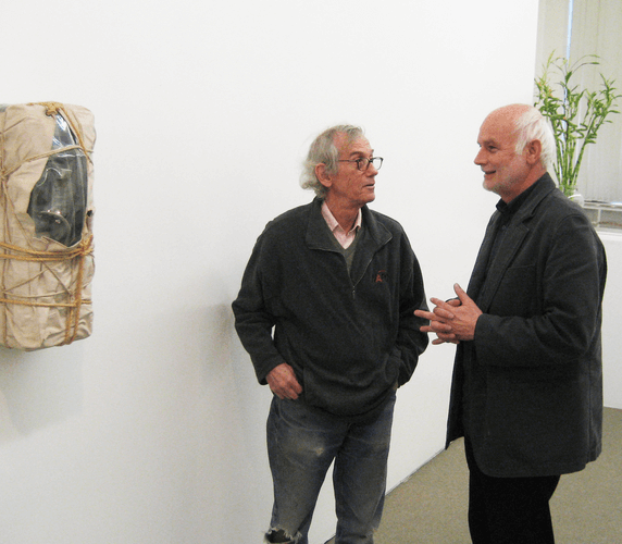 Christo and Jörg Schellmann at Christo’s studio, New York 2007