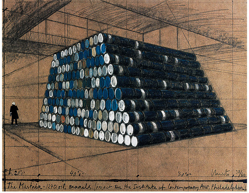 Christo and Jeanne-Claude 1998 The Mastaba - 1240 Oil Barrels