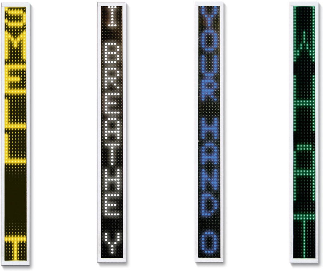jenny-holzer-amber-essays-white-arno-blue-blue-green-survival image