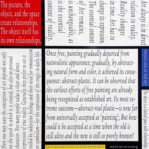 Joseph Kosuth Editions 2022-2023 Mondrian's Work XII (Tableau 2006)