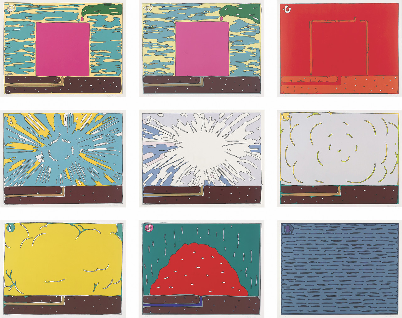 Peter Halley 1994 Exploding Cell