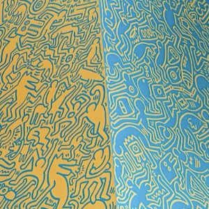 Keith Haring Editions 1989 Pyramid Sculpture Keith Haring Editions 1989 Pyramid Sculpture