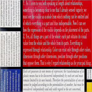 Joseph Kosuth Editions 2022-2023 Mondrian's Work I (Tableau 2005)