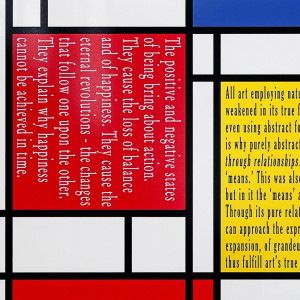 Joseph Kosuth Editions 2022-2023 Mondrian's Work III (Tableau 2015)