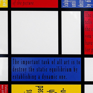 Joseph Kosuth Editions 2022-2023 Mondrian's Work VI (Tableau 2015)