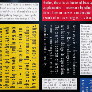 Joseph Kosuth Editions 2022-2023 Mondrian's Work VIII (Tableau 2015)
