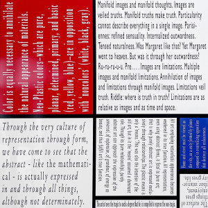 Joseph Kosuth Editions 2022-2023 Mondrian's Work XI (Tableau 2015)