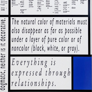 Joseph Kosuth Editions 2022-2023 Mondrian's Work XIV (Tableau 2015)