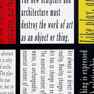 Joseph Kosuth Editions 2022-2023 Mondrian's Work XVI (Tableau 2015)