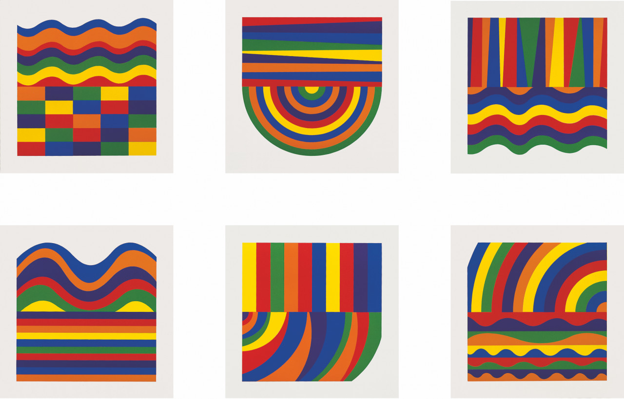 Sol LeWitt 1999 Arcs and Bands in Colors A - F