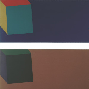 Sol LeWitt Editions 1988 Two Cubes with Colors Superimposed