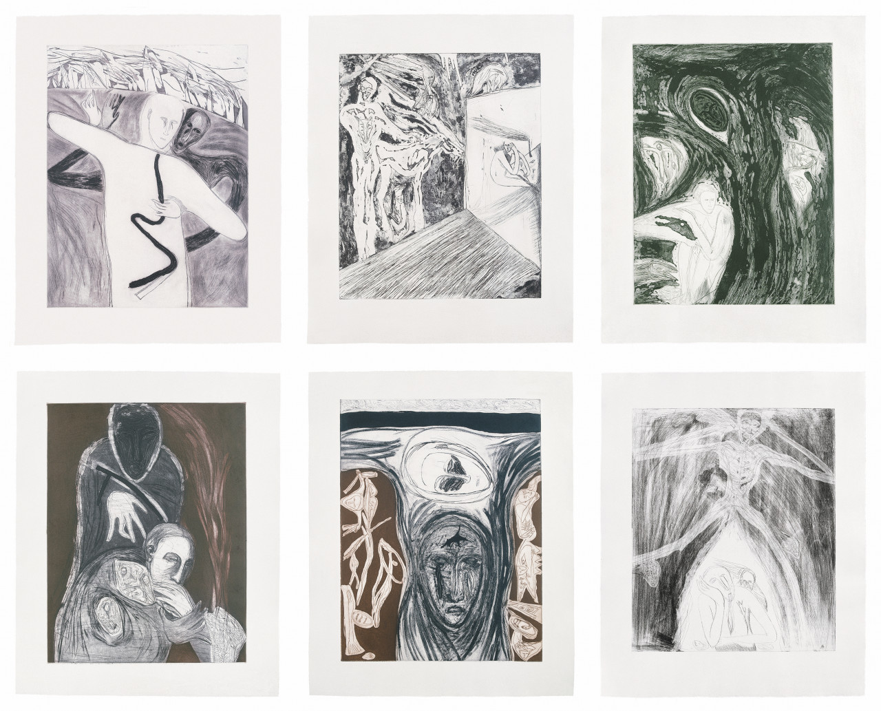 Mimmo Paladino 1982 Six Etchings