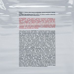 Santiago Sierra Editions 2008 20 Sheets with Blattodea Pheromone