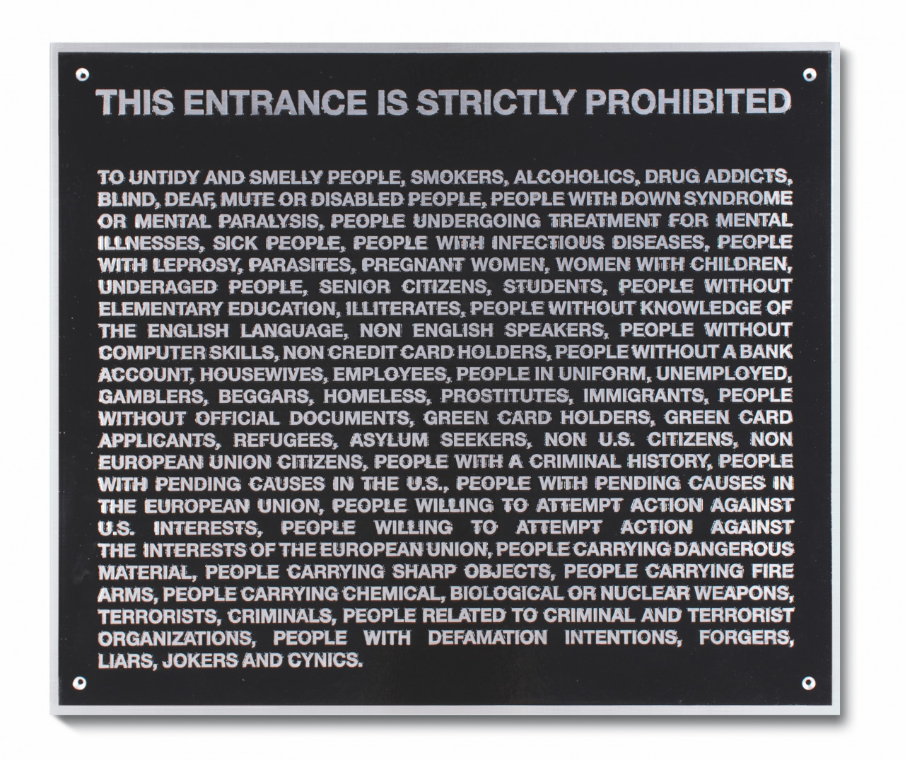 santiago-sierra-door-plate image