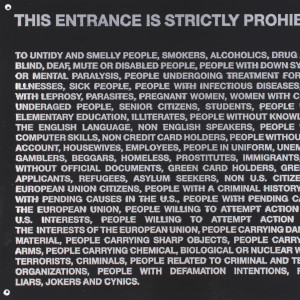 Santiago Sierra Editions 2006 Door Plate
