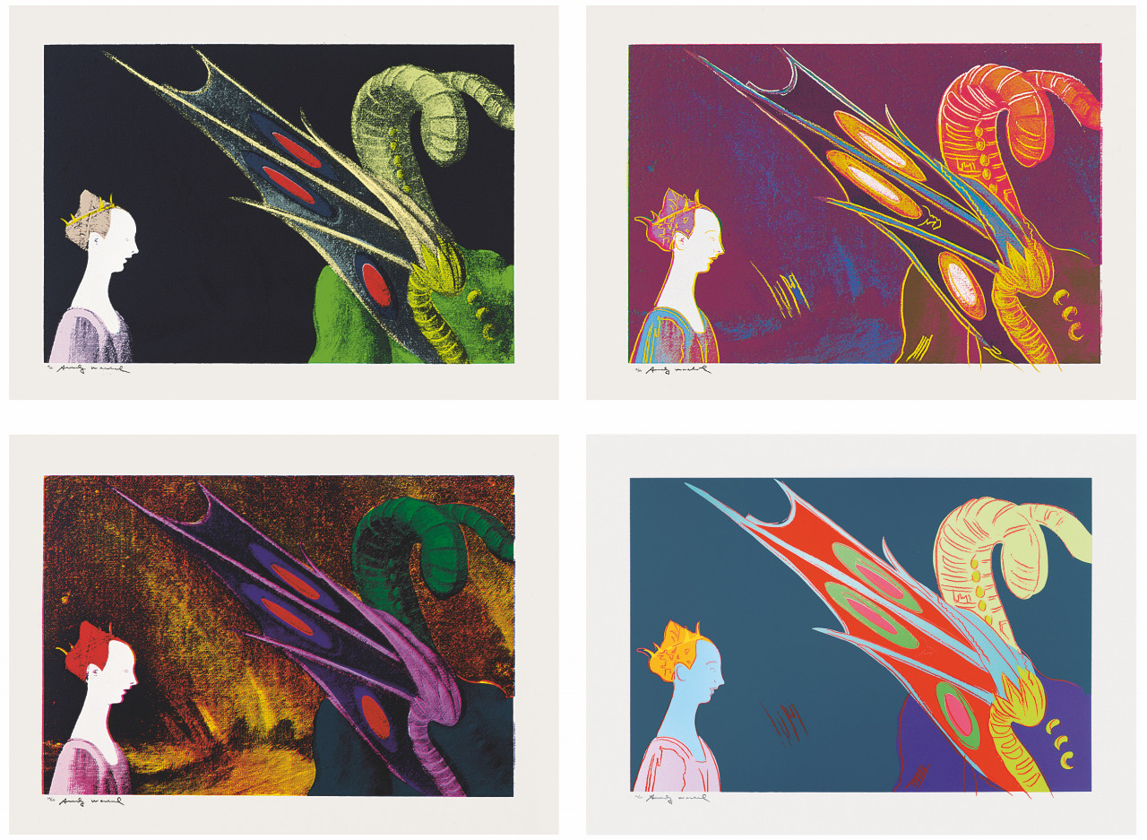 Andy Warhol 1984 Paolo Uccello, St. George and the Dragon, 1460