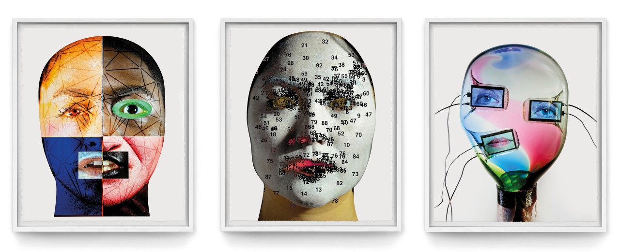 Tony Oursler 2024 Recognition, Recognition, b0t / fl0w - ch@rt