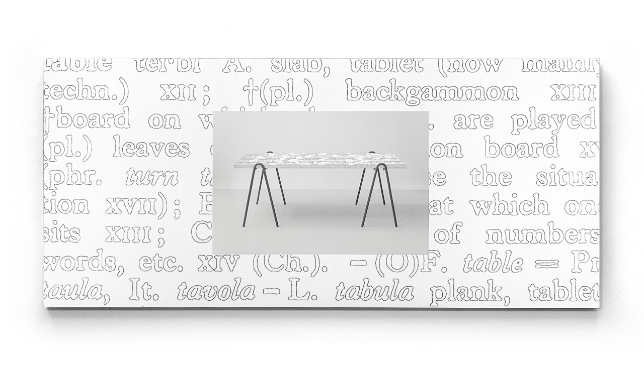 Joseph Kosuth 2019/2025 ‘Table, Tabula’ [Table Format]