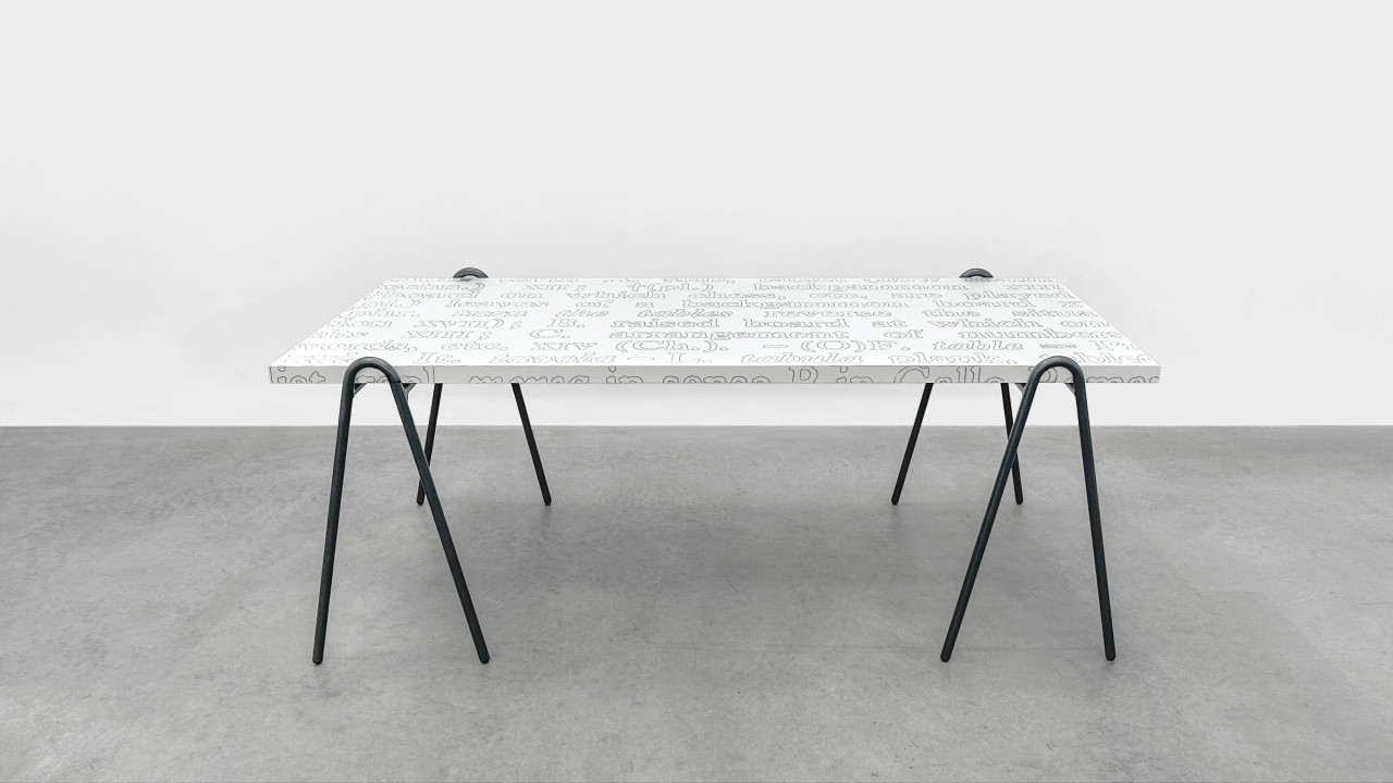 Joseph Kosuth 2019/2025 ‘Table, Tabula’ [Tabletop Only Format]