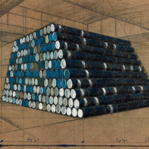 Christo and Jeanne-Claude Editionen 1998 The Mastaba - 1240 Oil Barrels (Project for the Institute of Contemporary Art, Philadelphia)