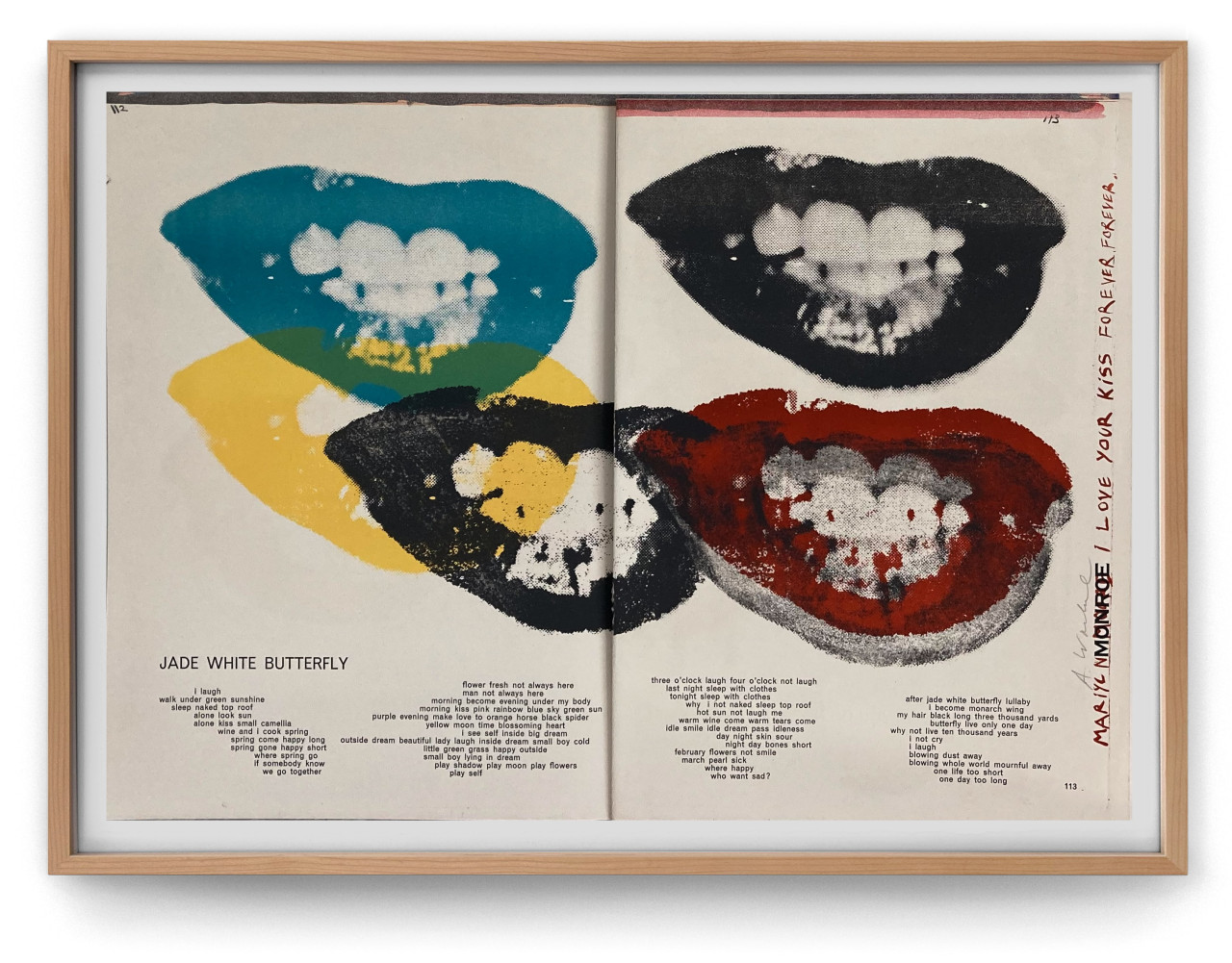 Marilyn Monroe I Love Your Kiss Forever Forever by Andy Warhol