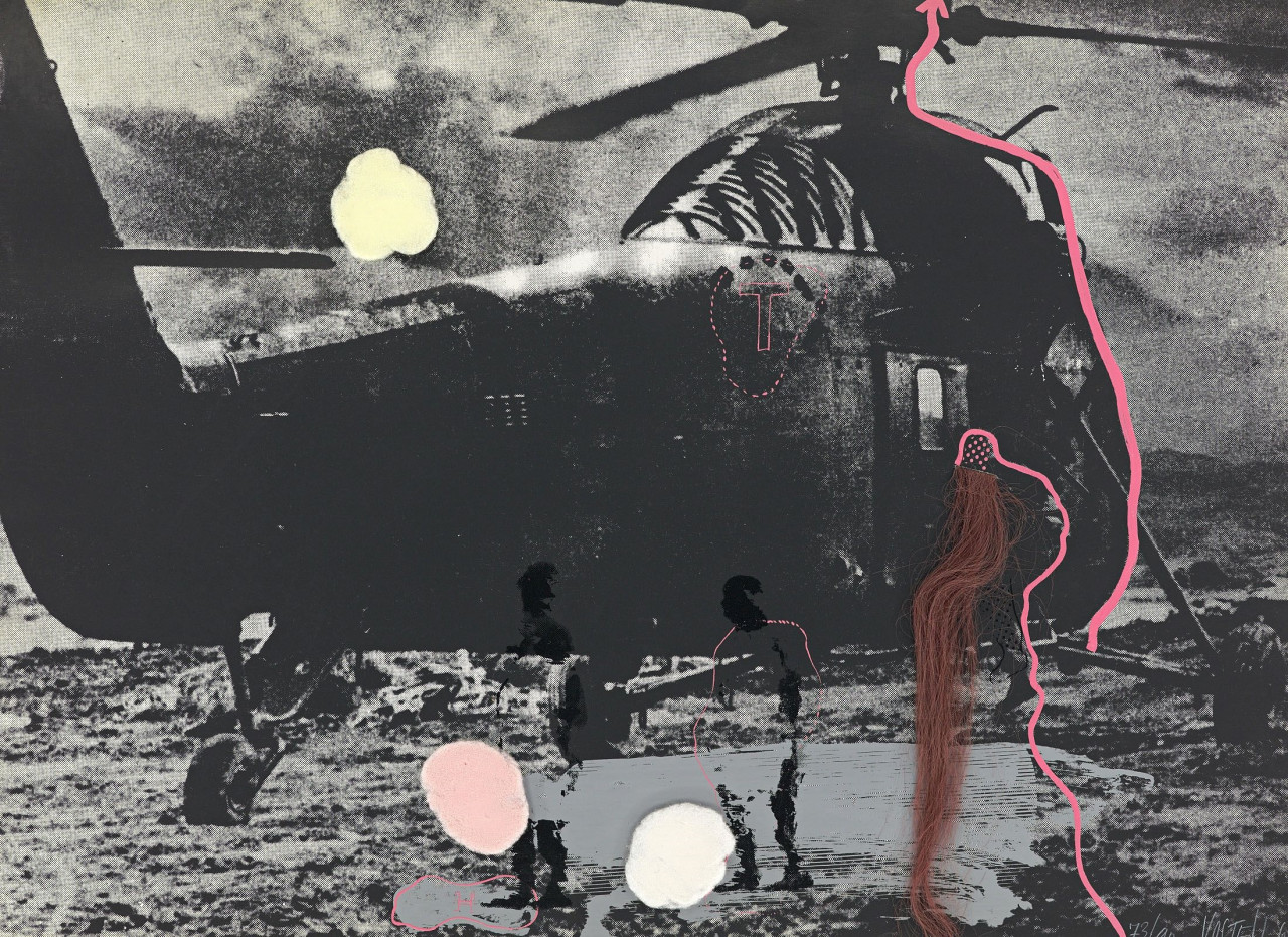 Drei Haare und Schatten by Wolf Vostell